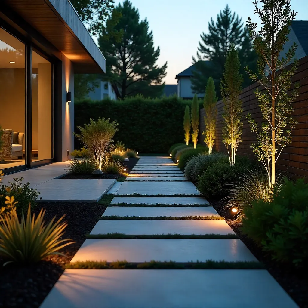 Elegant path lighting installation