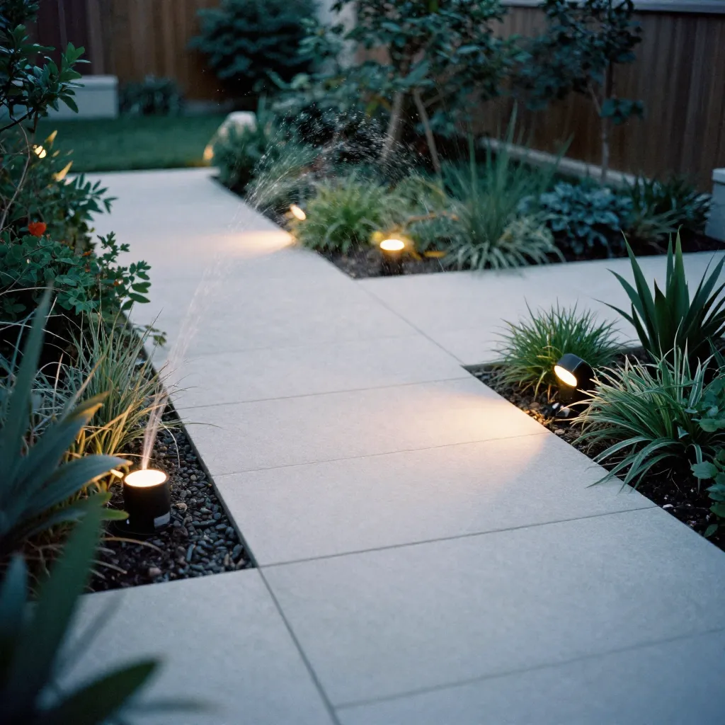 Adjustable garden spotlights